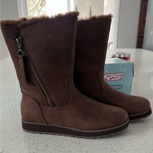 Skechers Keepsakes 2.0- winter boots - chocolate brown -Warm Tech Memory Foam